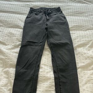 Women’s jeans, American Eagle, mom/skinny fit, no rips, black, worn once, size 2